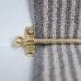 Exel Stair Rod with Round Bulb Finials - 900mm Length - Satin Brass