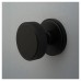Hampstead Knurled Centre Door Knob - 80mm Rose Diameter - Matt Black