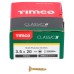 TIMCO Classic Pozi Countersunk Wood Screws - 3.5 x 20mm - Yellow Zinc - Pack of 200