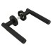 Exel Matt Black Honeycomb Door Handles on Round Rose - Cara Range 