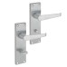 Exel Satin Chrome Budget Straight Bathroom Door Handle - Mia Range - 153 x 42mm