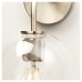 Exel Noord Knurled Indoor Wall Light - Satin Nickel Fittings and Domed Clear Glass Shade 
