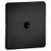 Knightsbridge 20A Screwless Flat Plate Flex Outlet Plate - Matt Black
