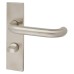 Exel Satin Stainless Steel 19mm Return to Door Bathroom Door Handle - Square - 57mm c/c - RH