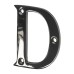 Exel 63mm Screw Fix Door Letter - D - Black Nickel
