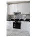 Exel Aluminium Kitchen Splashback - 600 x 750mm - Matt White Herringbone