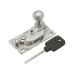 Exel Narrow Keep Locking Hook Claw Sash Window Fastener with Knob - 63 x 20mm - Satin Chrome 