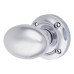 Oval Mortice Door Knob - 57mm Rose Diameter - Polished Chrome 