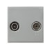 Knightsbridge 1 Gang TV + FM/DAB Outlet Diplexer Euro Module - Grey