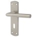 Exel Satin Stainless Steel Mitred Keyhole Lock Door Handle - 172 x 44mm