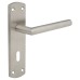 Exel Satin Stainless Steel Mitred Keyhole Lock Door Handle - 172 x 44mm