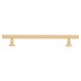 Exel York 12mm Knurled T-Bar Cabinet Pull Handle - 160mm Centres - Satin Brass