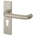 Exel Satin Stainless Steel 19mm Return to Door Euro Lock Door Handle - Square - 47.5mm c/c