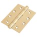Performance Ball Bearing Butt Door Hinge - 100 x 75 x 3mm - Polished Brass - Pair