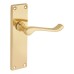 Exel Polished Brass Victorian Scroll Latch Door Handle - 155 x 42mm