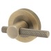 Jedo by Frelan Knurled Easy Bathroom Turn & Release - 50mm Diameter - Antique Brass