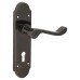 Exel Black Nickel Victorian Summer Scroll Door Handle - 168 x 40mm