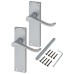 Exel Satin Chrome Budget Scroll Latch Door Handle - Mia Range - 153 x 42mm