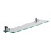 Croydex Sutton Glass Shelf - 500 x 115mm - Polished Chrome