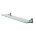 Croydex Sutton Glass Shelf - 500 x 115mm - Polished Chrome