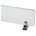 Croydex Sutton Glass Shelf - 500 x 115mm - Polished Chrome