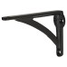 Olde Forge Curved Shelf Bracket - 111 x 78mm - Black