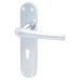 Hampstead Polished Chrome Keyhole Lock Door Handle - Naples Range - 182 x 40mm