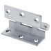 Cranked Ball Bearing Storm Proof Casement Window/Door Hinge - 75 x 3mm - Satin Chrome - Pair