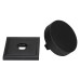 From The Anvil Brompton Round Knurled Centre Door Knob on Square Rose - 90 x 90mm Rose - Matt Black