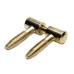 Screwless Type Cabinet Hinge - 35 x 26mm - Polished Brass - Pack of 10
