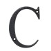 76mm Screw Fix Door Letter - C - Antique Black Iron