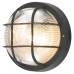 Forum Coast Mars Round Grid Outdoor Bulkhead Light - IP44 - Black