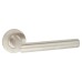 Exel Satin Stainless Steel 19mm Mitre Door Handles on Round Rose 