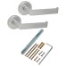 Serozzetta by Carlisle Brass Satin Chrome Door Handles on Round Rose - Concept Range 