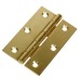 Steel Butt Door Hinge - 90 x 55mm - Polished Brass - Pair