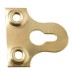Slotted Glass / Mirror Fixing Plate - 25mm Width - Polished Brass - Pack of 10