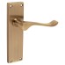 Exel Antique Brass Victorian Scroll Latch Door Handle - 155 x 42mm