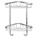 Croydex Wirework Small Corner Shower Basket - Two Tier - 135 x 230 x 285mm - Stainless Steel