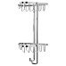 Croydex Wirework Small Corner Shower Basket - Two Tier - 135 x 230 x 285mm - Stainless Steel