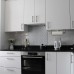 Exel Aluminium Kitchen Splashback - 900 x 750mm - Gloss White Geometric