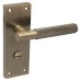 Exel Antique Brass Knurled Bathroom Door Handle - Remi Range - 155 x 55mm