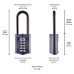 Squire Combination All Weather Extra Long Shackle Padlock - 50mm Body - 22 x 63mm Shackle - Blue