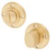 Burlington BUR81 by Frelan Bathroom Turn & Release with Plain Rose - 53mm Diameter - Satin Brass