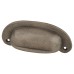 Carlisle Brass FingerTip Design Oval Cabinet Cup Handle - 87mm Centres - Pewter Effect