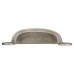 Carlisle Brass FingerTip Design Oval Cabinet Cup Handle - 87mm Centres - Pewter Effect