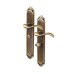 Heritage Brass by M Marcus Antique Brass Bathroom Door Handle - Long Plate - Lara Range - 247 x 48mm