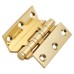 Cranked Ball Bearing Storm Proof Casement Window/Door Hinge - 75 x 3mm - Polished Brass - Pair