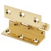 Cranked Ball Bearing Storm Proof Casement Window/Door Hinge - 75 x 3mm - Polished Brass - Pair