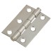Pressed Butt Door Hinge - 51 x 35 x 1mm - Polished Stainless Steel - Pair