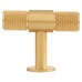 Carlisle Brass 13mm Knurled T-Bar Cabinet Knob - 50 x 40mm - Satin Brass